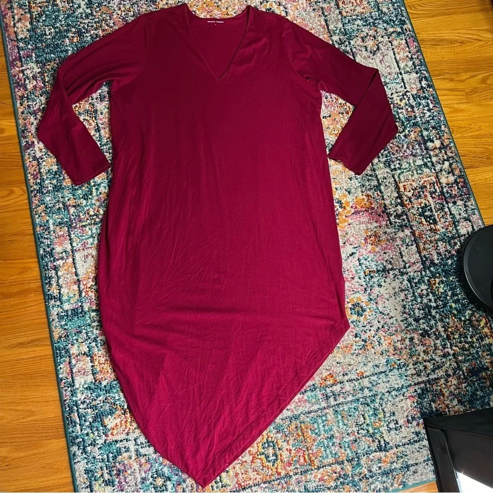 Universal Standard Asymmetrical Cotton‎ Long Sleeve Dress